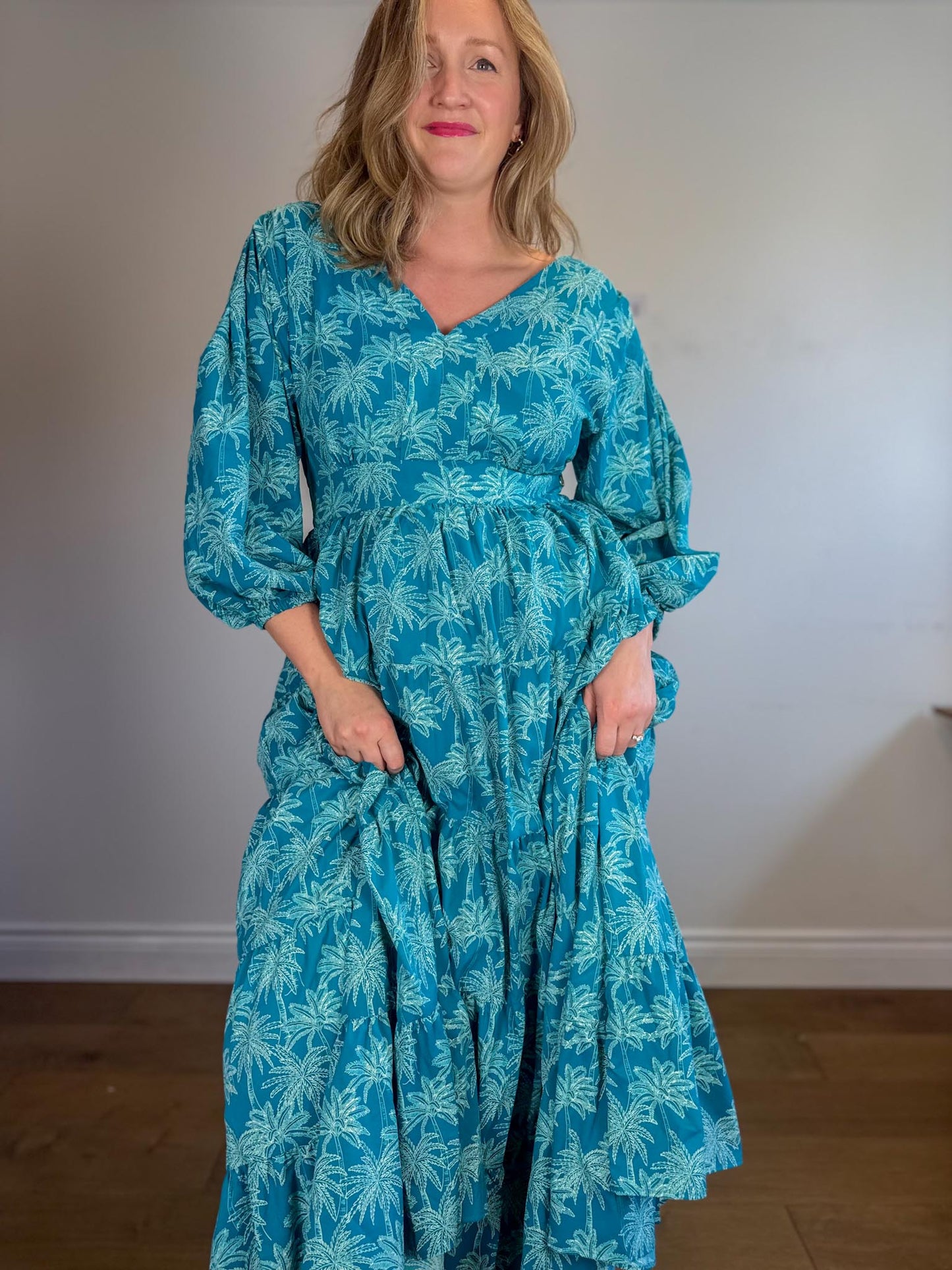 Coolibar Sun Protection "Maxi Dress in Tropical Print" (Size