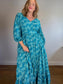 Coolibar Sun Protection "Maxi Dress in Tropical Print" (Size