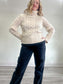 Banana Republic "Merino-Cashmere Split-Sleeve Sweater" in Cream (Size XS/S)