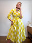Sara Roka Designer "Gelsa Dress in Green/White Check" (Size M/L)