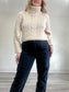 Banana Republic "Merino-Cashmere Split-Sleeve Sweater" in Cream (Size XS/S)