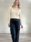 Banana Republic "Merino-Cashmere Split-Sleeve Sweater" in Cream (Size XS/S)