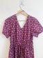 J.Crew Poplin Cotton Midi Dress in Purple Floral (Size 10)