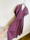 J.Crew Poplin Cotton Midi Dress in Purple Floral (Size 10)