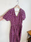 J.Crew Poplin Cotton Midi Dress in Purple Floral (Size 10)