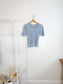 MARITHE & FRANCOIS GIRBAUD Knit Sweater T-Shirt in Blue (Size M)