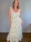 Reformation Sustainable "Sunstone Dress in White Floral" (Size 14)
