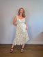 Reformation Sustainable "Sunstone Dress in White Floral" (Size 14)
