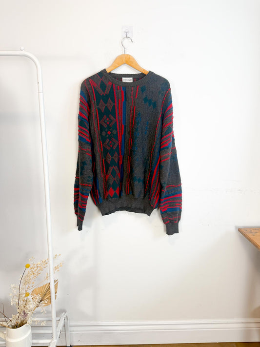 Vintage HOM Textured Wool Sweater (Size L)