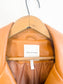 Anthropologie AVEC LES FILLES Faux Leather Cropped Jacket in Camel SOLD AS IS a(Size XL)