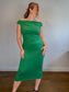 Reformation "Jamen Knit Dress in Kelly Green" (Size L)