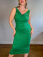 Reformation "Jamen Knit Dress in Kelly Green" (Size L)