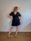COS Linen Wrap Mini Dress in Black (Size S-L)