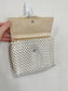 Vintage Whiting and Davis White Metal Small Handbag
