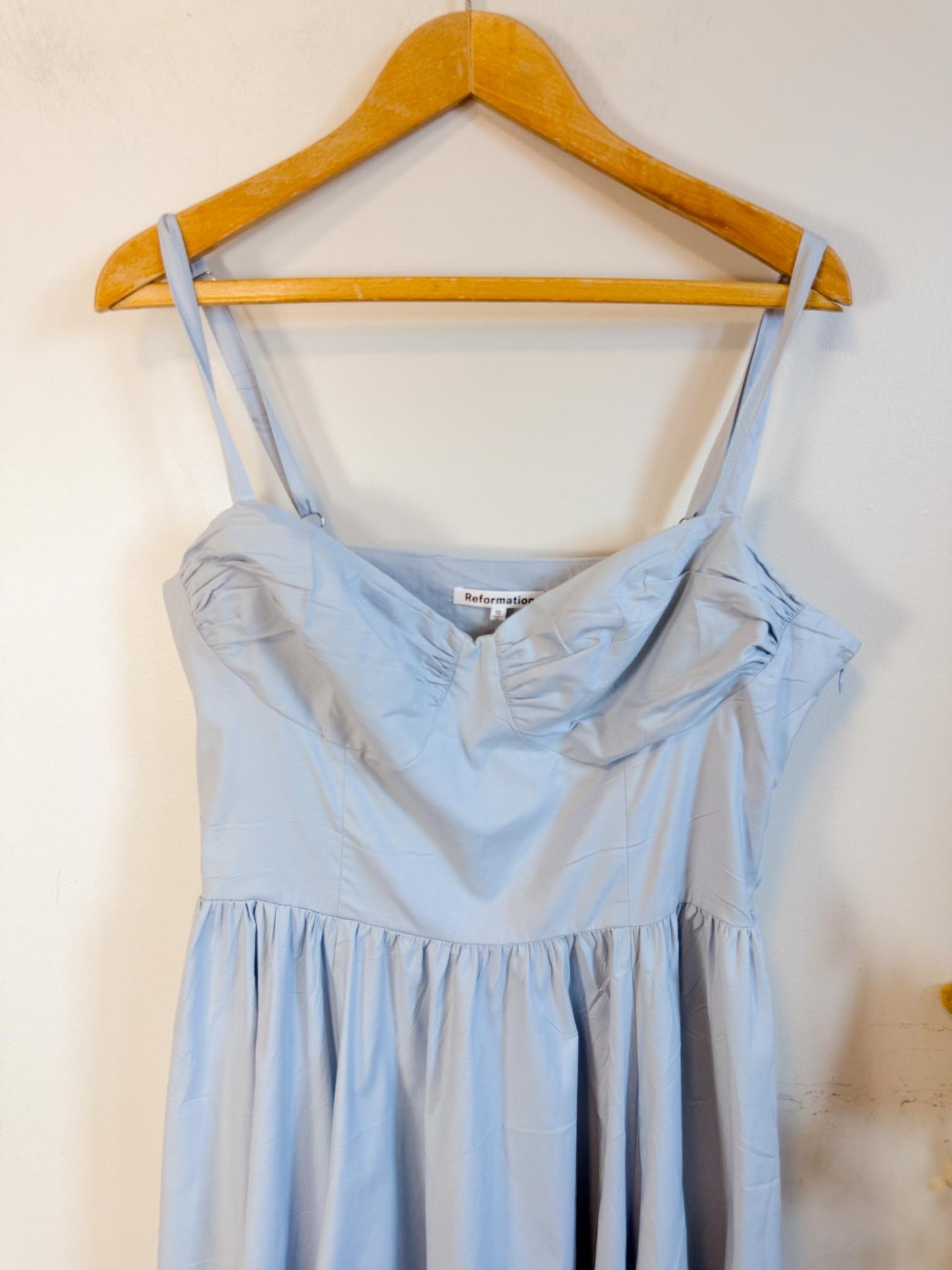Reformation "Cherrie Dress in Blue" NWT (Size 12)