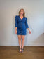 LE JEAN " Puff Sleeve Denim Mini Dress" (Size M/L)