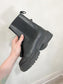 MAGUIRE "Corticella Black Leather Unlined Boot Chelsea Boot" (Size 36)