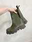 Last Studio "Angie Chelsea Boots in Green" (Size 41)
