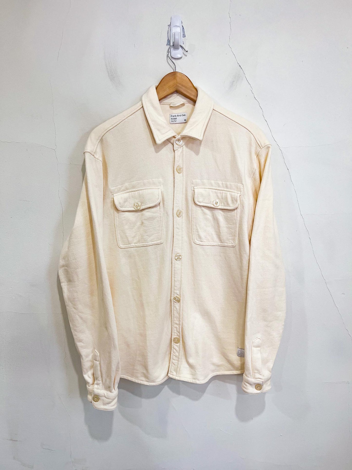 Frank & Oak Overshirt in Cream (Size M)