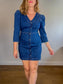 LE JEAN " Puff Sleeve Denim Mini Dress" (Size M/L)