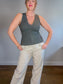 REISS "Craft-Stitch Rib-Knit Vest in Khaki Green" NWT (Size L)