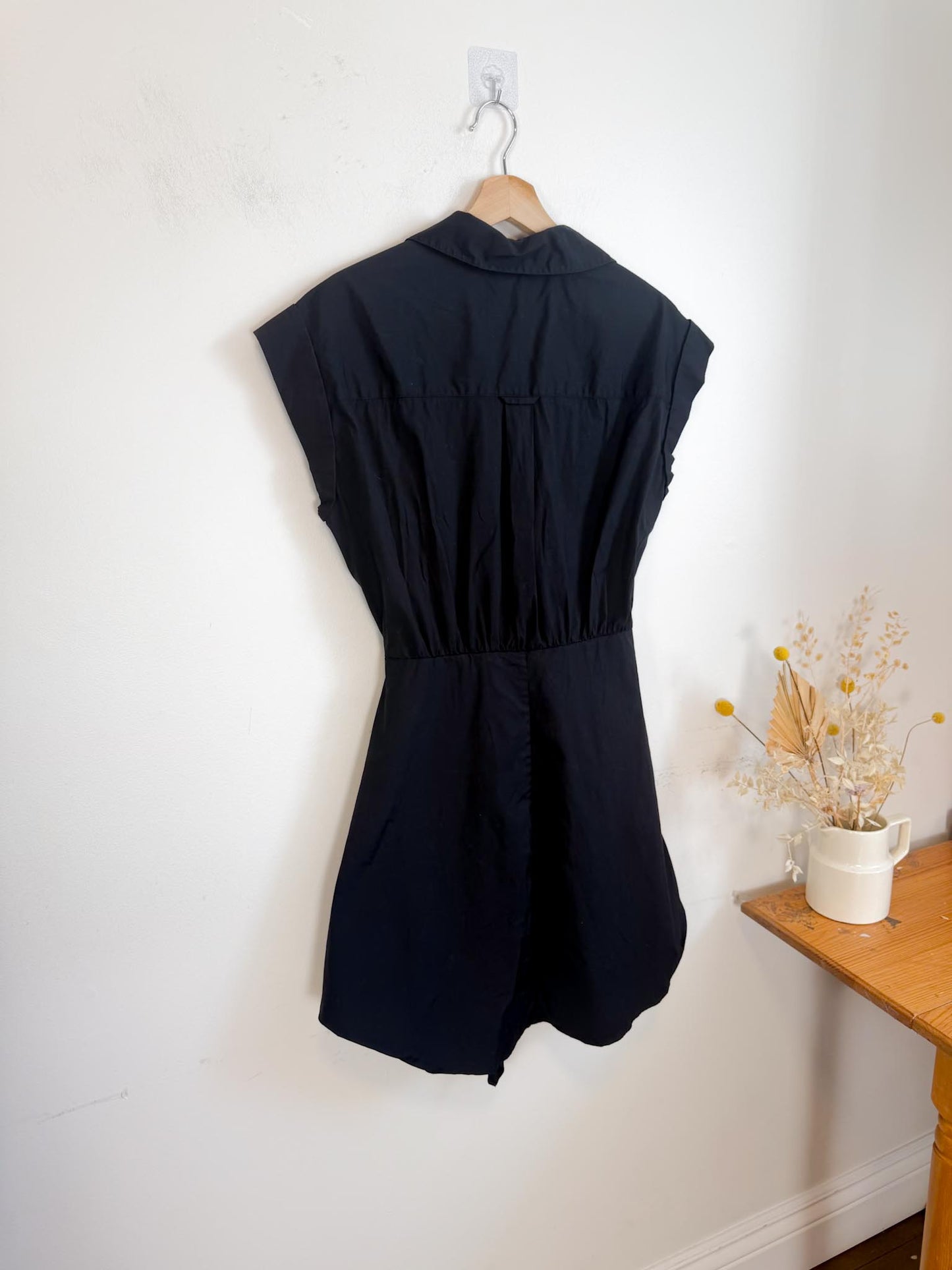 Veronica Beard "Aimee cotton-blend shirt dress in Black" (Size S/M)