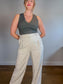 Aritzia Wilfred "The Effortless Pant in Linen Oatmeal" (Size 14)