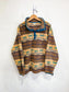 Vintage L.L.Bean Henley Fleece Sweater (Size XL)