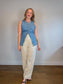Aritzia Wilfred "The Effortless Pant in Linen Oatmeal" (Size 14)