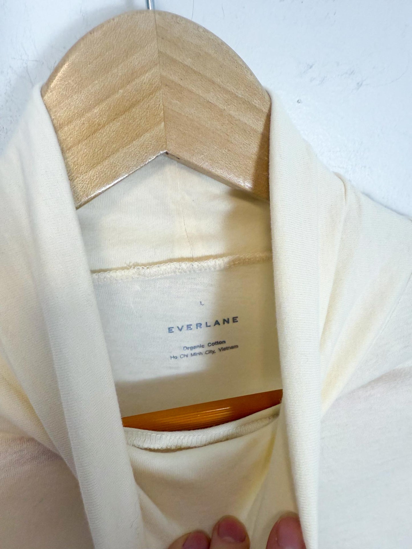 Everlane "The Air Turtleneck in Cream" (Size L)