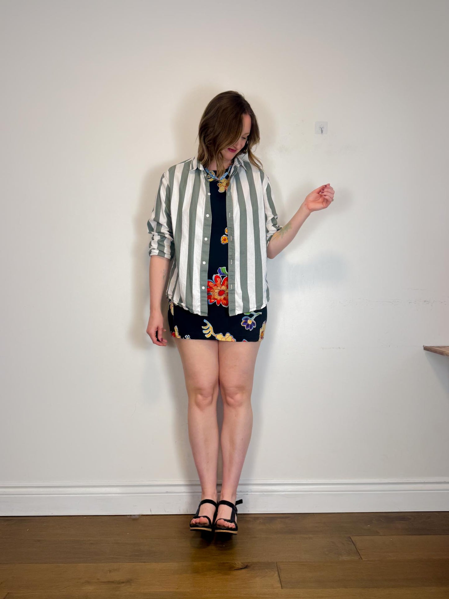 H&M Striped Button Down (Size L)