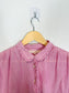 XIRENA "Gillian Ruffle Shirt Small in Rose Mallow" (Size XS-M)
