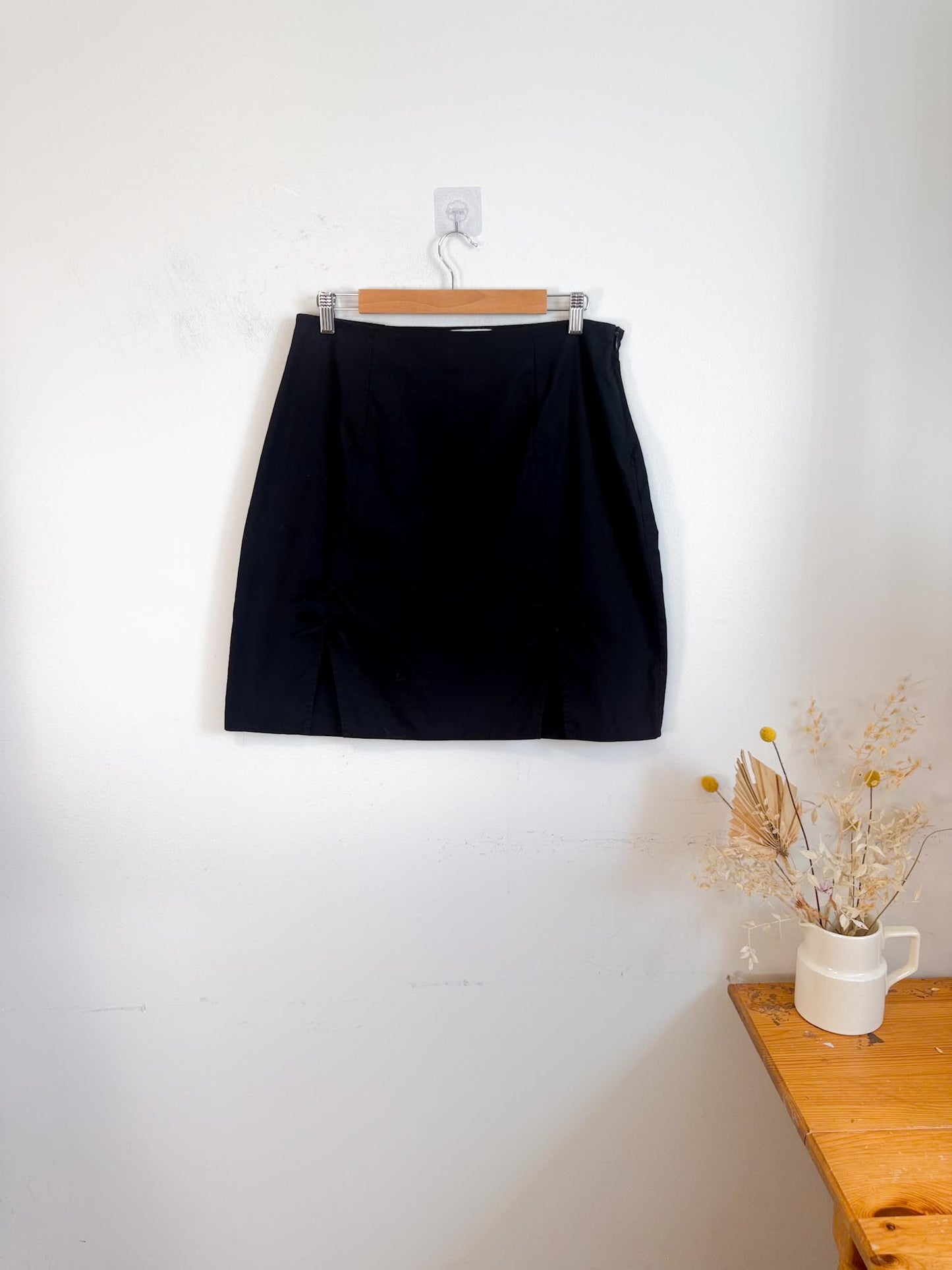 Black Mini Skirt with Bowties (Size XL)