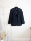 Simons Wool Blend Tweed Blazer in Navy (Size L)