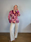 Anthropologie "Luxe Blouse in Purple Floral" (Size M)