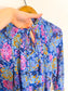 SUNCOO Paris "Linda Floral Printed Blouse in Blue" (Size S/M)