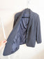 Simons Wool Blend Tweed Blazer in Navy (Size L)