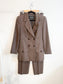 Vintage 90s Louis Feraud Wool Pant Suit in Brown (Size 6)