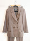 Vintage 90s Louis Feraud Wool Pant Suit in Brown (Size 6)