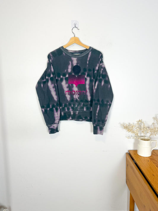 Isabel Etoile Marant Designer "Mobyli Tie-Dye Sweatshirt in Faded Night" (Size S/M)