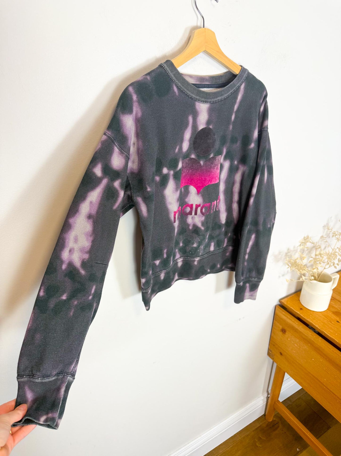 Isabel Etoile Marant Designer "Mobyli Tie-Dye Sweatshirt in Faded Night" (Size S/M)