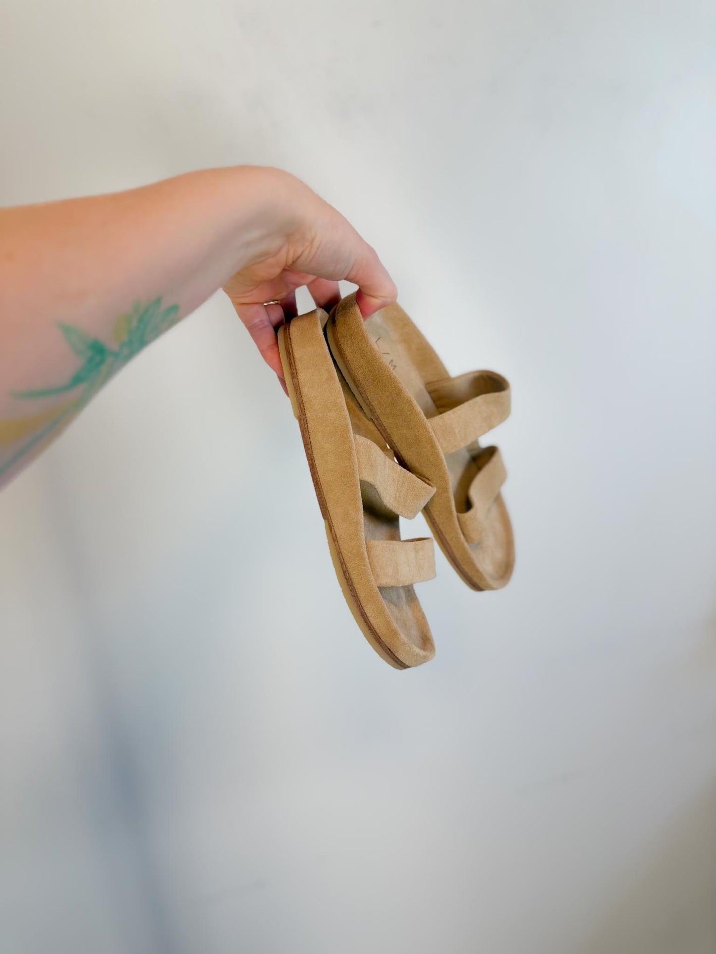 Lauren Manoogian "Suede Band Sandals in Sand" NWT (Size 35)