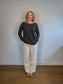 Buttercream Canadian Sustainable Striped Long Sleeve T-Shirt in Black/Grey NWT (Size 1X)