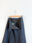 Vintage Wool Flared Midi Skirt in Dark Grey (Size S)