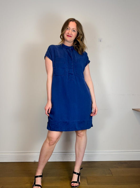 Everlane "The Tencel Easy Workwear Dress in Blue" (Size L)