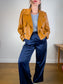 Anthropologie AVEC LES FILLES Faux Leather Cropped Jacket in Camel SOLD AS IS a(Size XL)