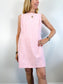 Vintage Gingham Mini Dress in Pink/White (Size S/M)