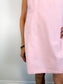 Vintage Gingham Mini Dress in Pink/White (Size S/M)