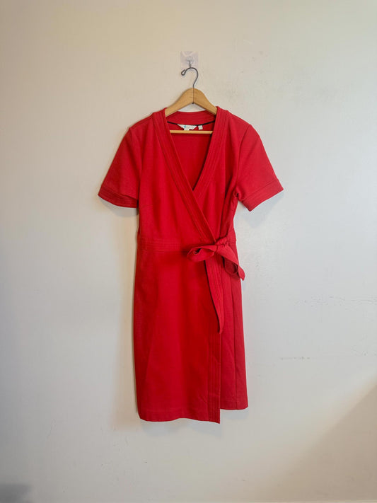 Boden Wrap Dress in Red (Size L)