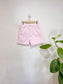 Denim Forum "The Yoko Mid Thigh Short" in Pale Pink (Size 27)